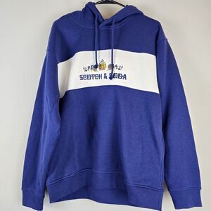 Scotch & Soda Hoodie Medium‎ Blue Sweatshirt NEW.A120